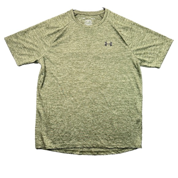 Under Armour Other - Under Armour The Tech Tee Mens Medium Olive Green Heather Loose Fit T-Shirt
